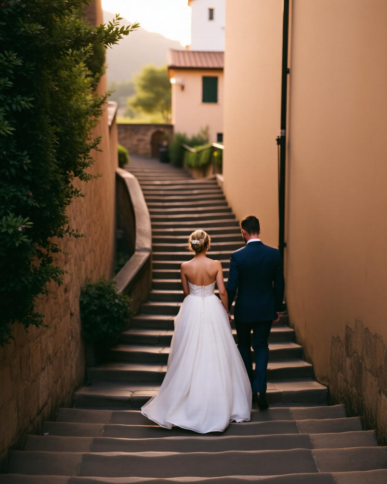 A wedding reception moment on the Amalfi Coast